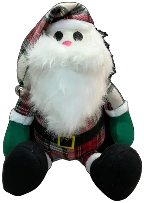 Handmade plaid Santa